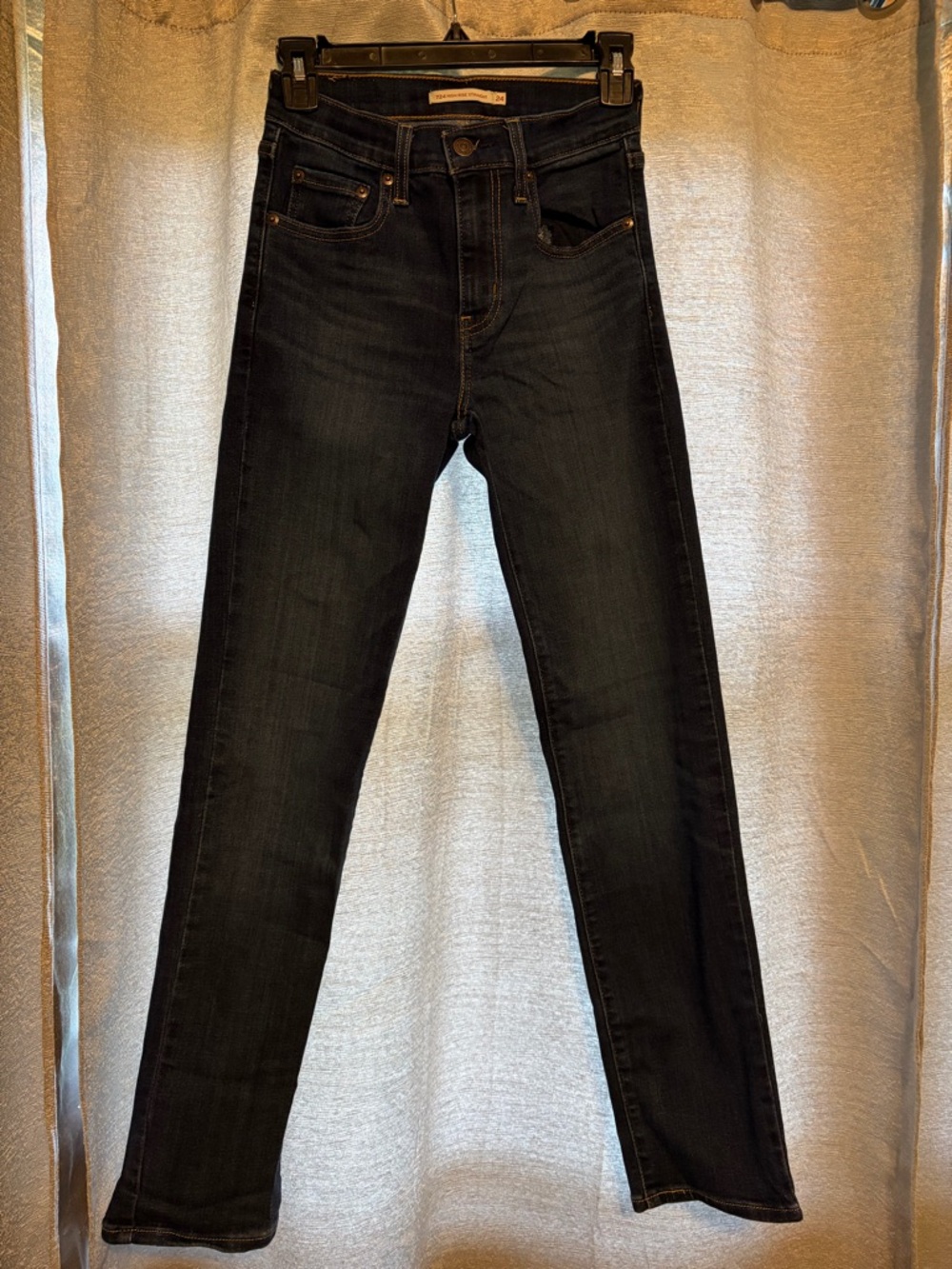 Levi's 724 High Rise Straight Dark Blue Jeans